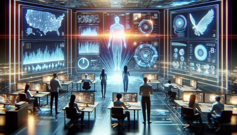 Штучний інтелект аналізує дані гри Супер Боул LIX у футуристичному середовищі